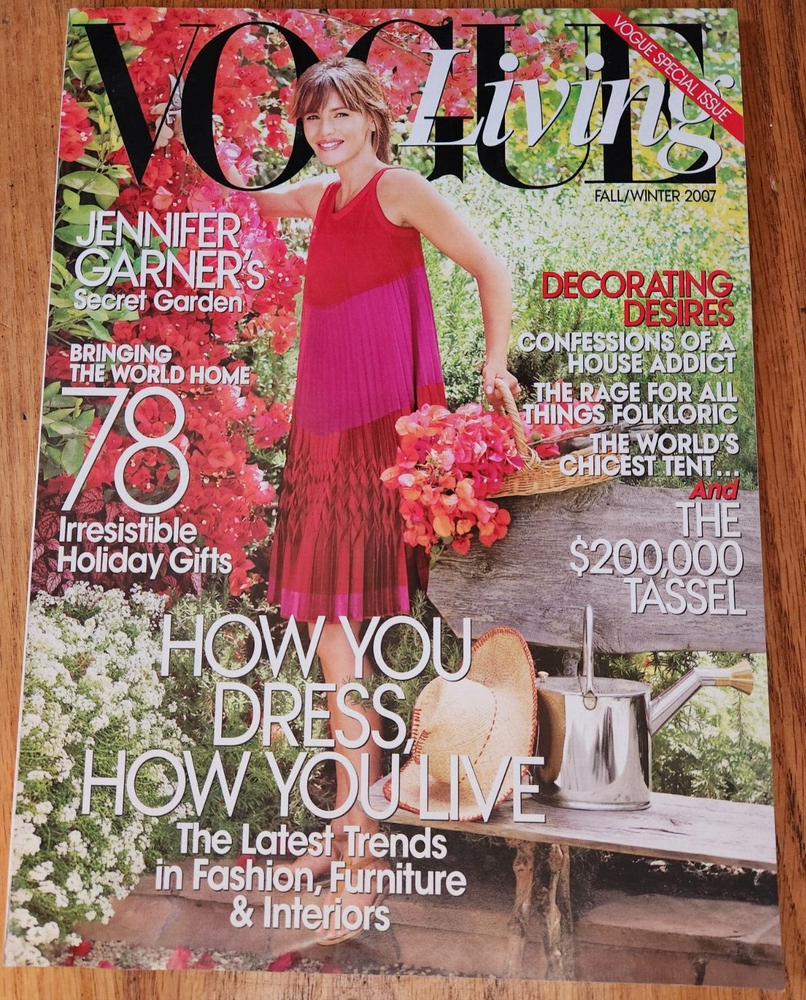 Vogue Living Jennifer Garner Versace Diana Dondoe Carolina Herrera Bruce Weber