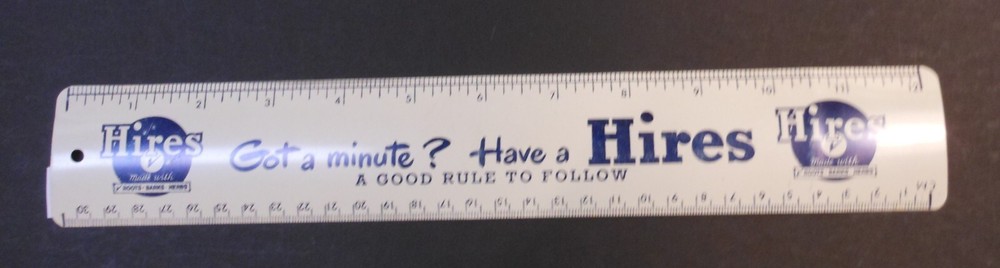 Vintage Hire 12-Inch Metal Ruler with Bottle Cap Accessory