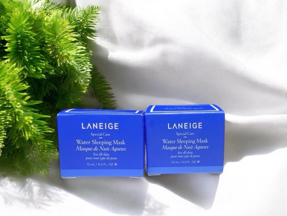 2x Laneige Water Sleeping Mask  Purifying & Moisturizing 0.3 oz/10 ml Brand New