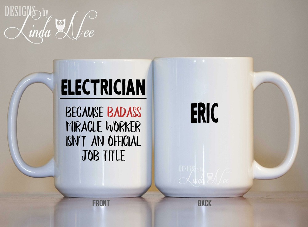 Personalized Electrician Mug Gift For Electrician Funny Electrician Mug Master