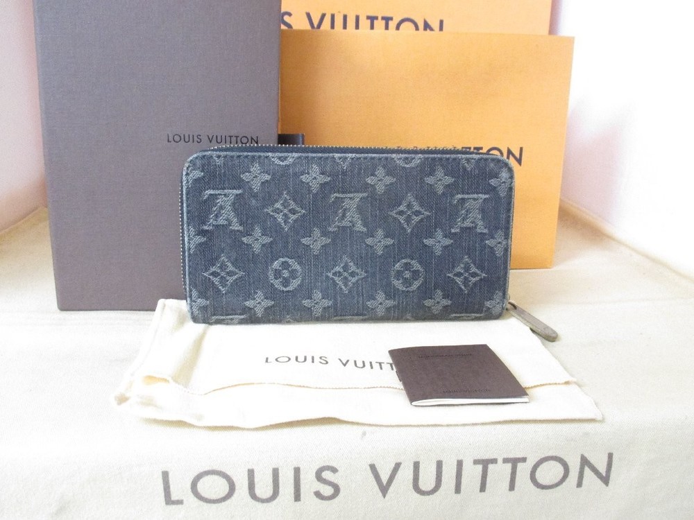 Louis Vuitton  Monogram Denim Zippy Wallet Zipper  M95614 334347