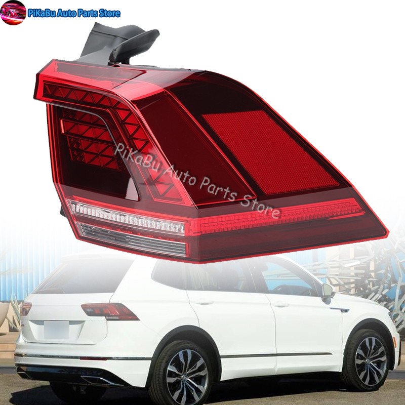 Right LED Tail Light For Volkswagen VW Tiguan 2017-2021 RH Outer Rear Brake Lamp