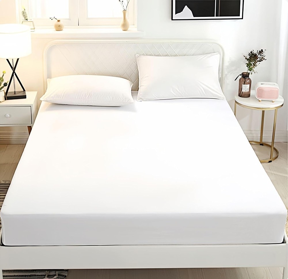 Fitted Sheet Queen - Hotel Luxury Bottom Fitted Sheets Only - 100% Cotton Fit...