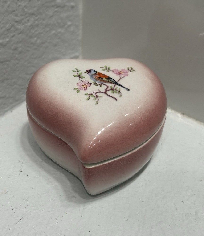 Vintage Heart Shaped Trinket Box