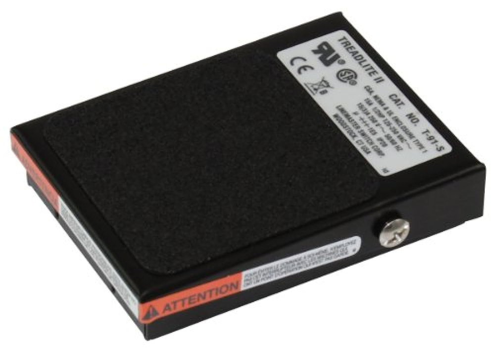 Linemaster T-91-S Treadlite II Foot Switch, Electrical, Single Pedal, Momentary,