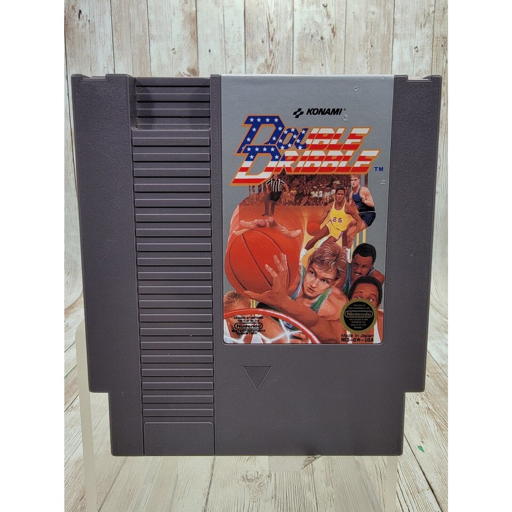 Double Dribble NES Basketball Game Cartridge Only-image