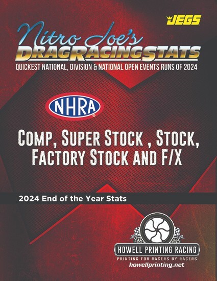 Nitro Joes Drag Racing Stats, NHRA Comp, Stock, Super Stock, Factory Stock 2024