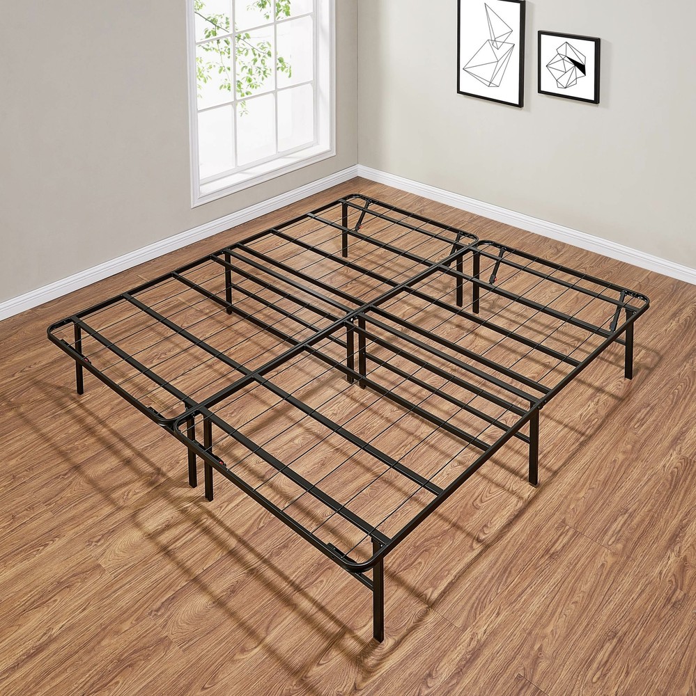 King Size Platform Bed Frame Metal Heavy Duty 14 Inch Mattress Steel Foundation