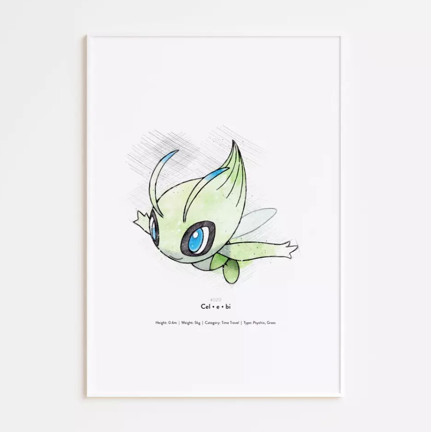 Pokemon Character Art Posters/Prints, Kids, Bedroom, Wall Art, Gift 3