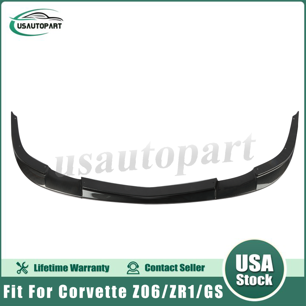 For Corvette C6 Z06 05-13 | ZR1 Style Carbon Fiber Front Bumper Splitter Lip Kit