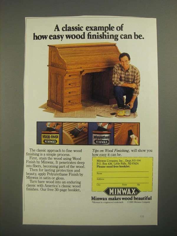 1987 Minwax Wood Finish and Polyurethane Ad - A Classic Example