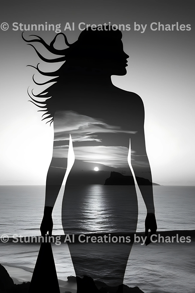 8K Ultra HD image. Classic Oil Painting Style Artwork -Silhouette