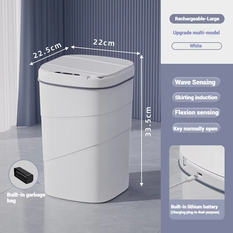 16L Automatic Sensor Trash Can-Electric Waterproof Bin for Kitchen&Bathroom Use