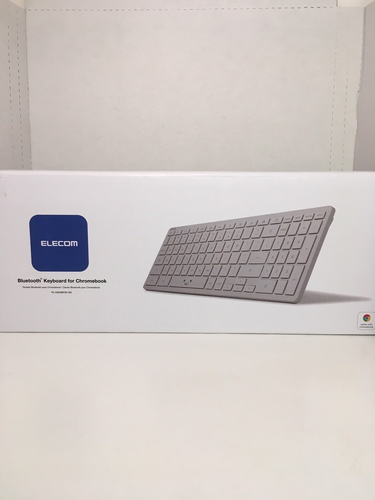 ELECOM Bluetooth Keyboard For Chromebook (Gray) TK-CB03BPGF-EN - New