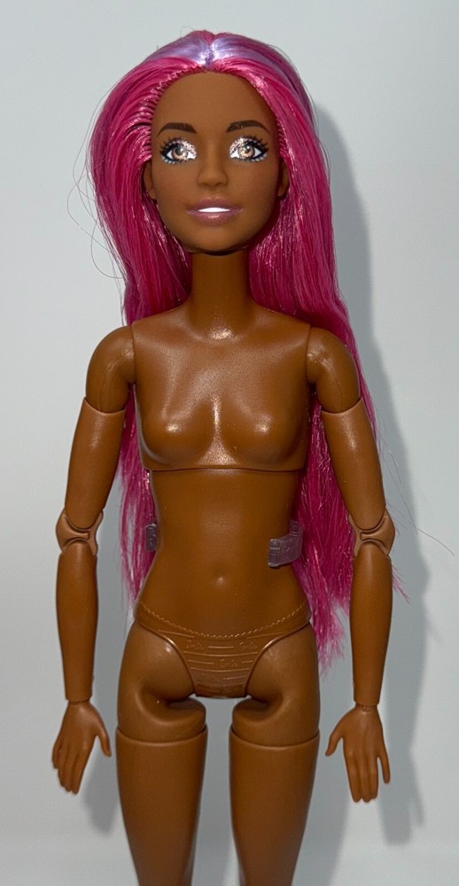 Barbie Magenta Fantasy Hair Mermaid Made to Move Body Hybrid NUDE AA Doll Daya