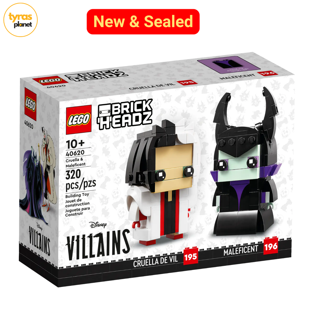 LEGO 40620 BrickHeadz Disney’s iconic Cruella & Maleficent  toy gift- NEW SEALED
