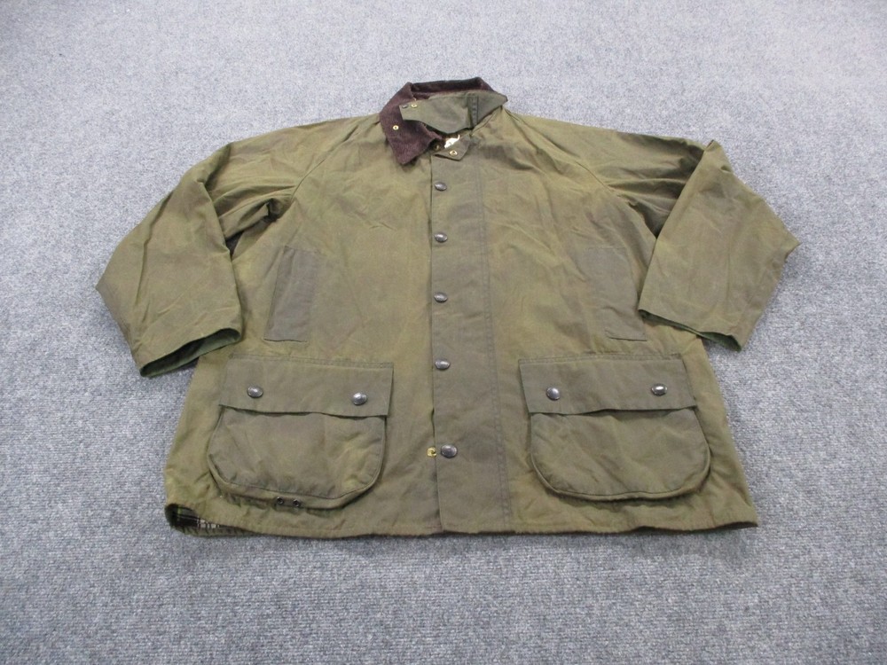 Vintage Barbour Jacket Mens 2XL Beaufort Coat Outdoors Lined Corduroy Collar