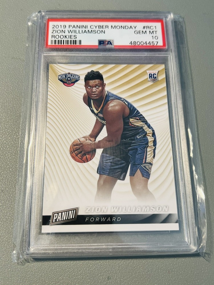 Zion Williamson 2019 Panini Cyber Monday Rookies RC PSA 10 Gem Mint Card-image