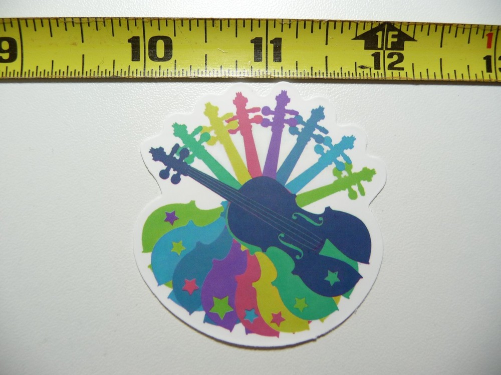 MULTICOLOR VIOLINS MUSIC DECAL STICKER BAND CONCERT HALL MUSICAL