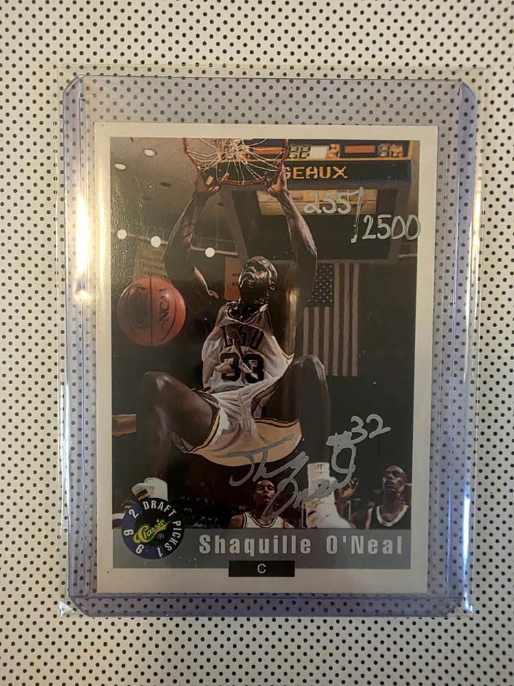 1992 Classic Draft Picks - Autographs Shaquille O'Neal White Jersey /2500...