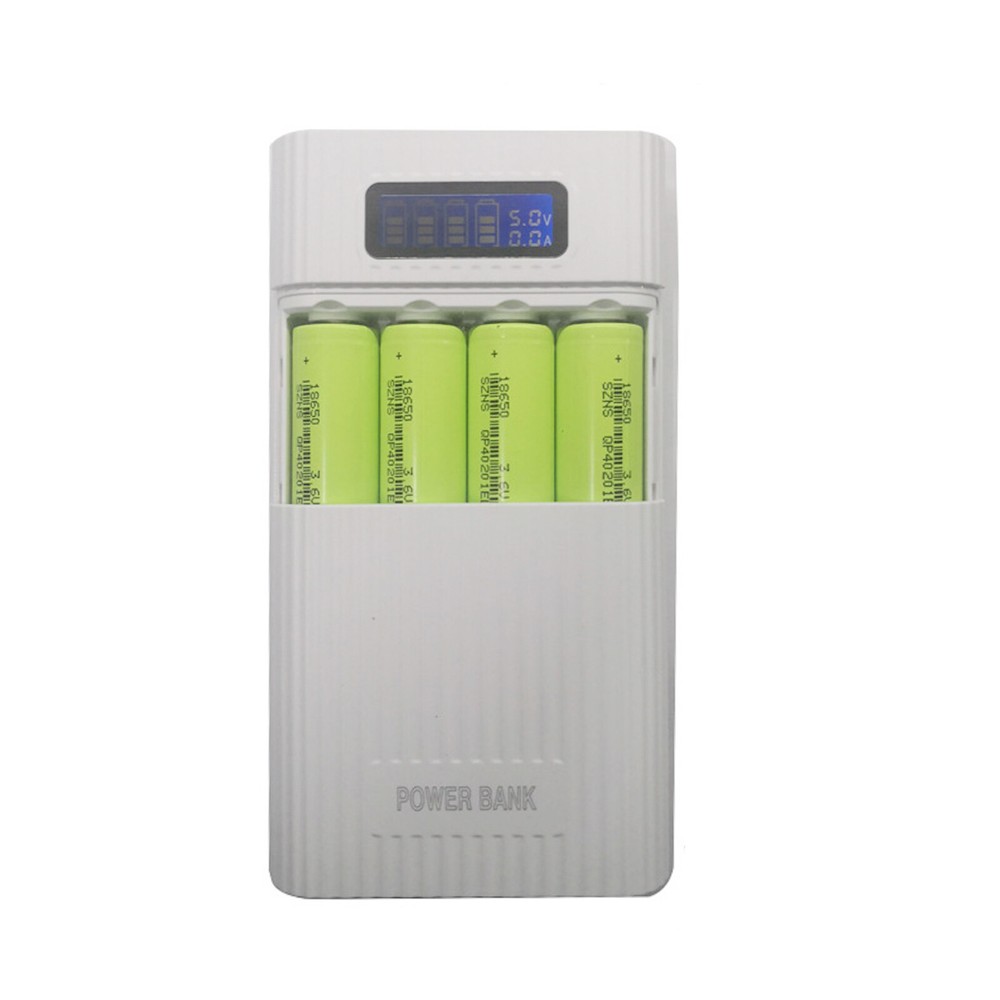 DIY Power Bank Case with Digital Display for Fast Charging and Battery Storage Box