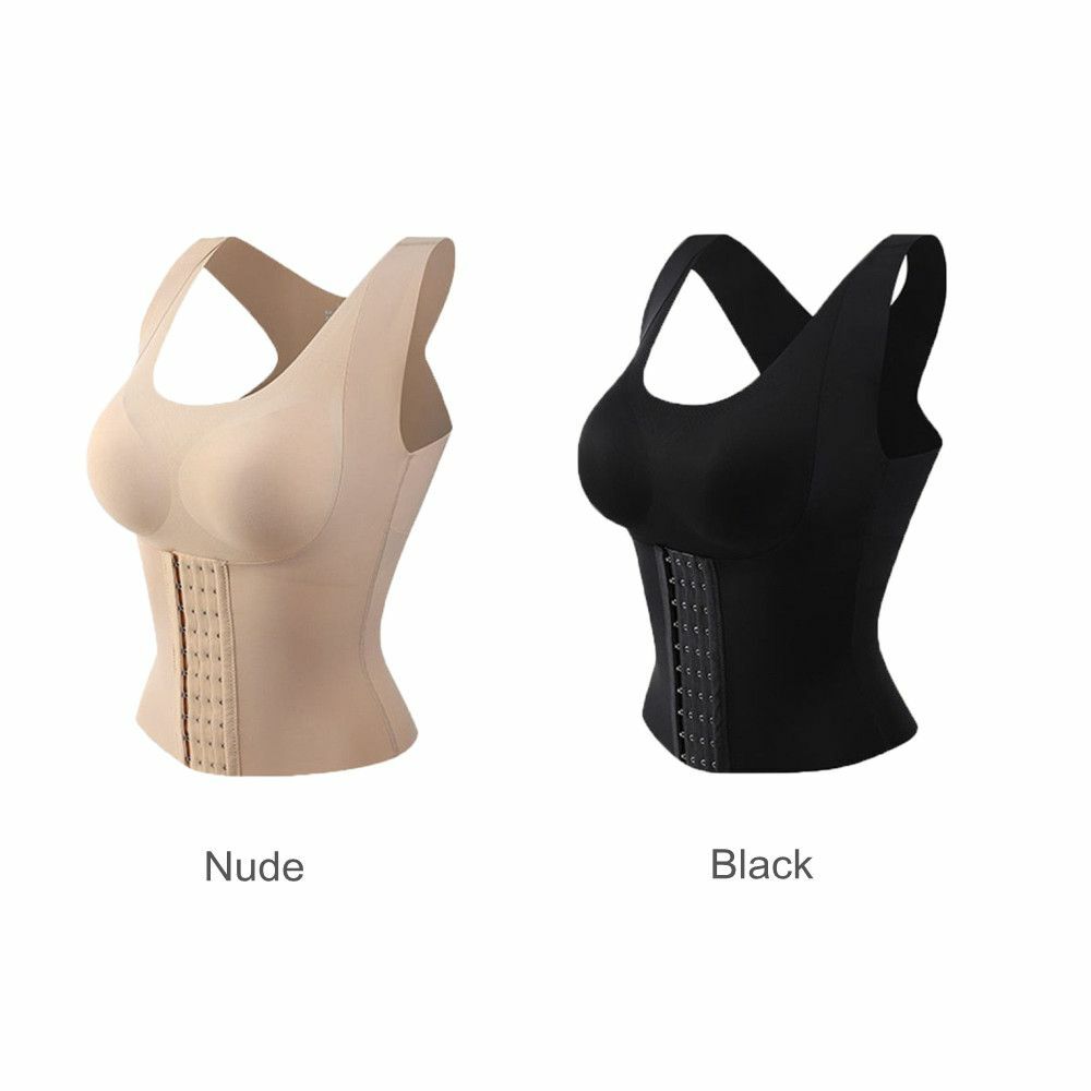 Hook Loop Corset Top Padded Camisole Women Slimming Vest Posture Corrector Bra