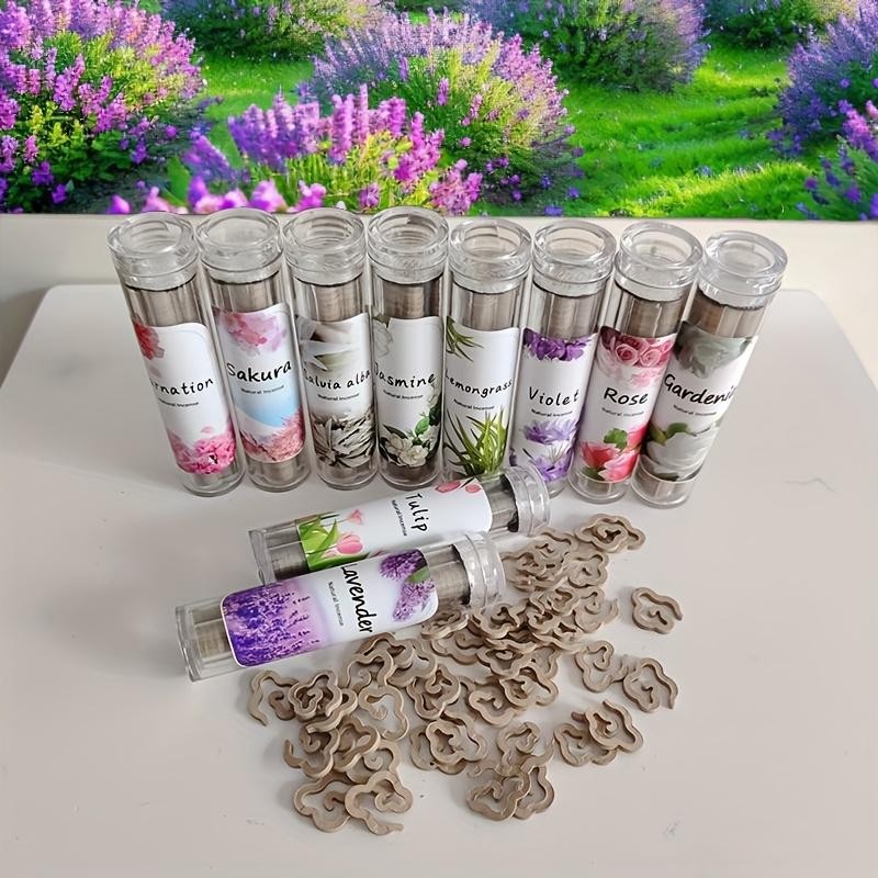 40 Wooden Aromatherapy Incense Sticks, Lavender Fragrance, Suitable for Yoga.