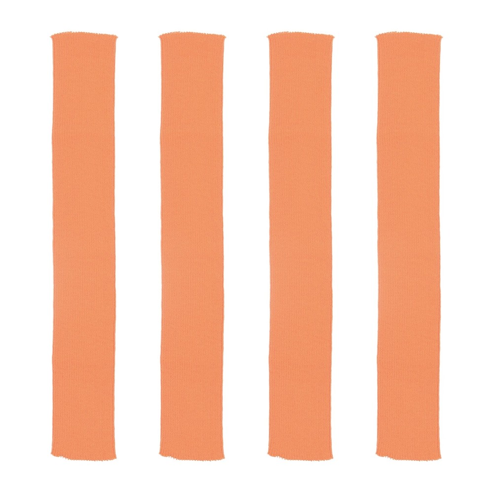4pcs 40x6cm Elastic Cuff Rib Trim Fabric Knit Stretch Band Metallic Orange