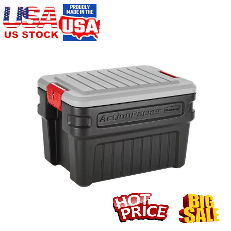 24 Gallon Heavy Duty Lockable ActionPacker Storage Bin with Lid