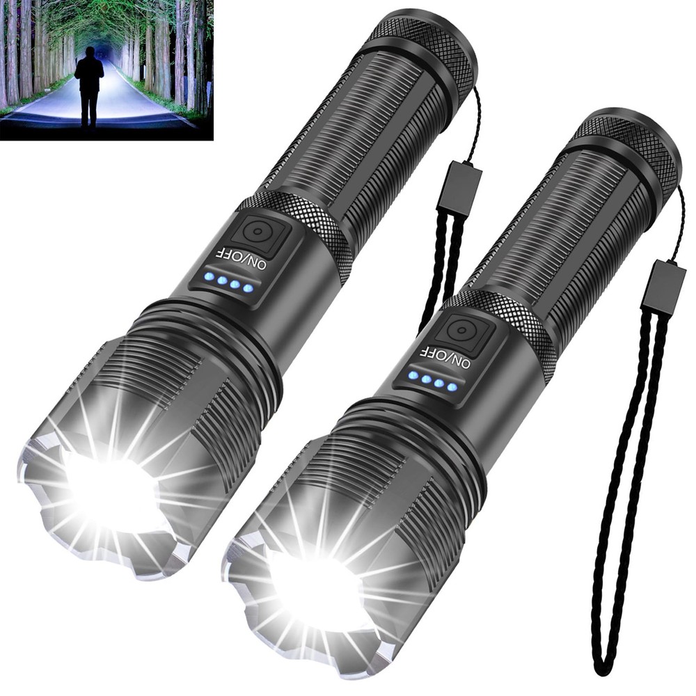 10000-Lumen Rechargeable Mini Flashlight, Handheld with 30-Hour Runtime