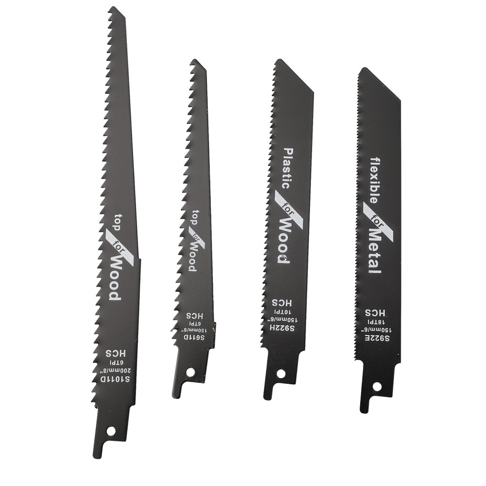 Metal Cutting Reciprocating Saw Blade High Carbon Steel Trimming 4pcs/set