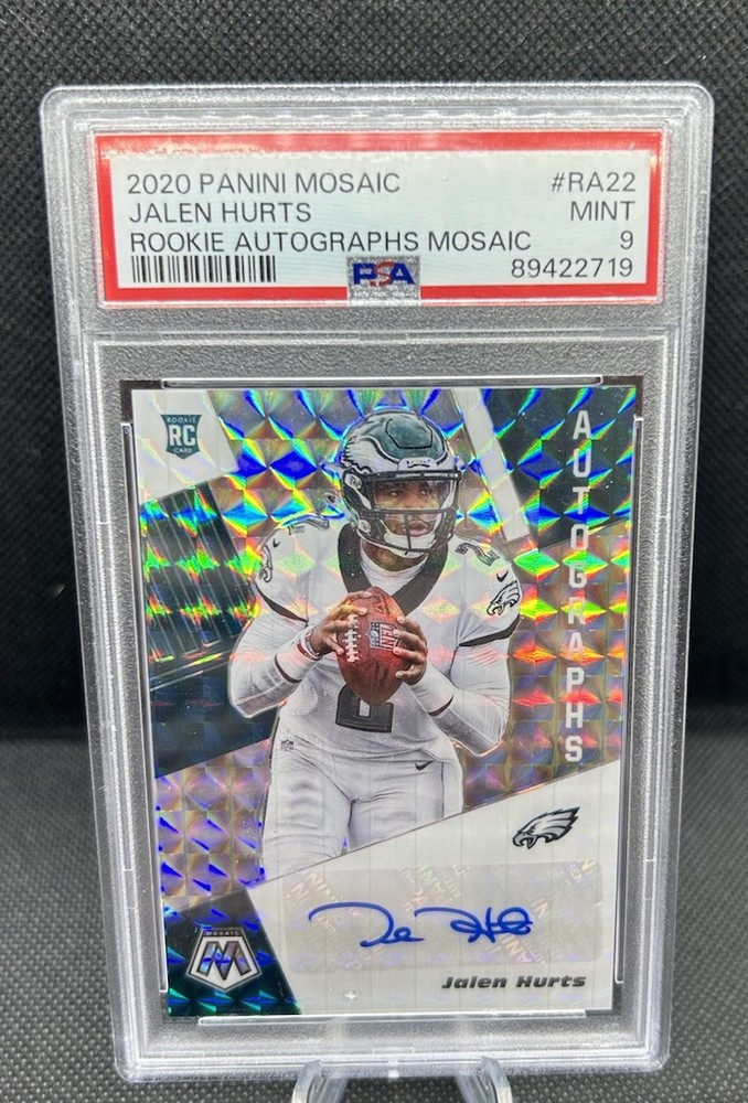 2020 Mosaic Jalen Hurts Rookie Auto RC PSA 9 Super Bowl MVP
