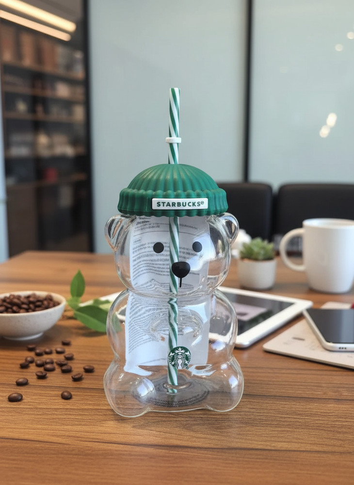 2026 Glass Starbucks Bearista Bear Cold Cup Holiday Limited Edition Teddy Bear