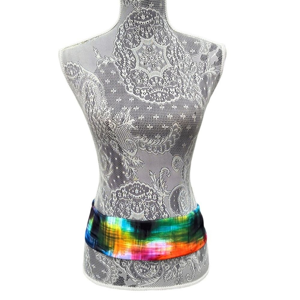 Bandi Tie Dye Large Pocket Waist Belt, Travel/Athletic/Fitness Phone/Money Belt