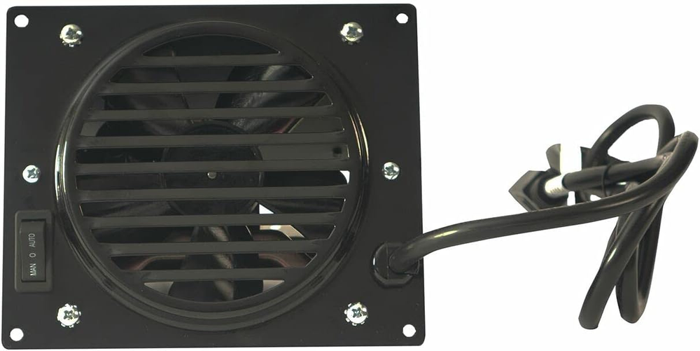 MG Style Gas Heater Blower Fan for 10,000+ BTU Black Finis