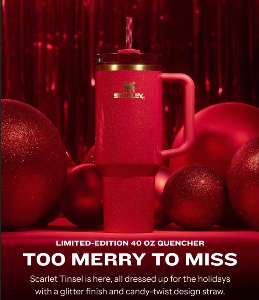 THE SCARLET TINSEL QUENCHER H2.O FLOWSTATE TUMBLER 40 Oz *confirmed Order