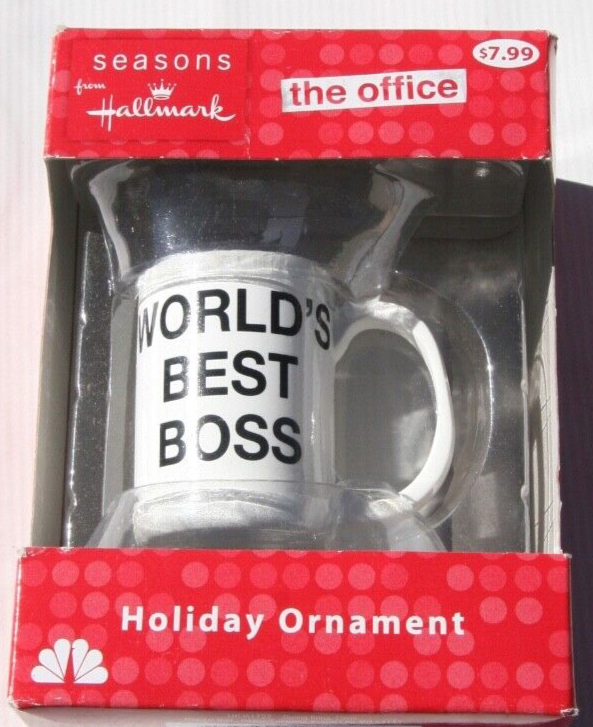 The Office World's Best Boss Coffee Mug Hallmark Redbox Ornament