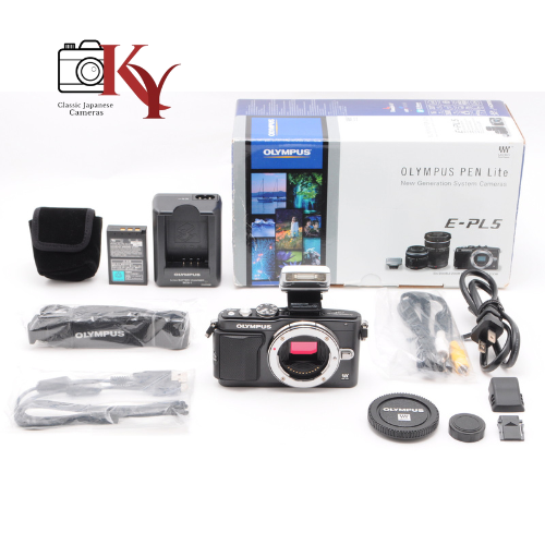 【Top MINT】 Olympus PEN Lite E-PL5 16.1MP Digital Camera Black Body from JAPAN