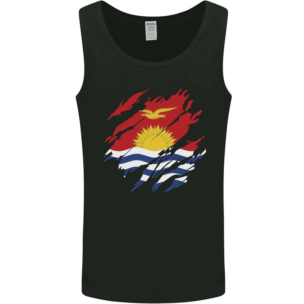 Torn Kiribati Flag Day Football Mens Vest Tank Top