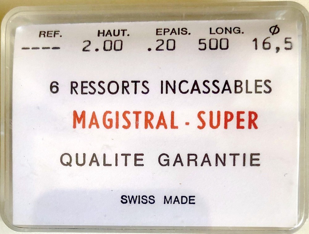 1X Mainspring 2.00x0.20mm Ø16.5 Watch Spring 500/200 JJ50 AT Replacement