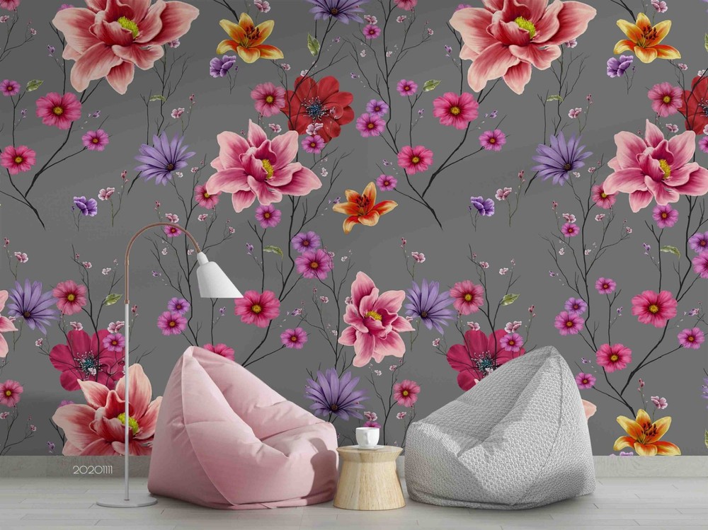 3D Flower Plantation Pattern Wall Murals Wallpaper Murals Wall Sticker 2