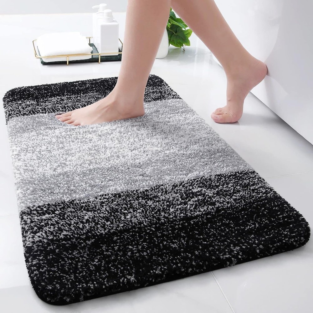 Arotive Microfiber Bathroom Rugs, Shaggy Soft and Absorbent 24