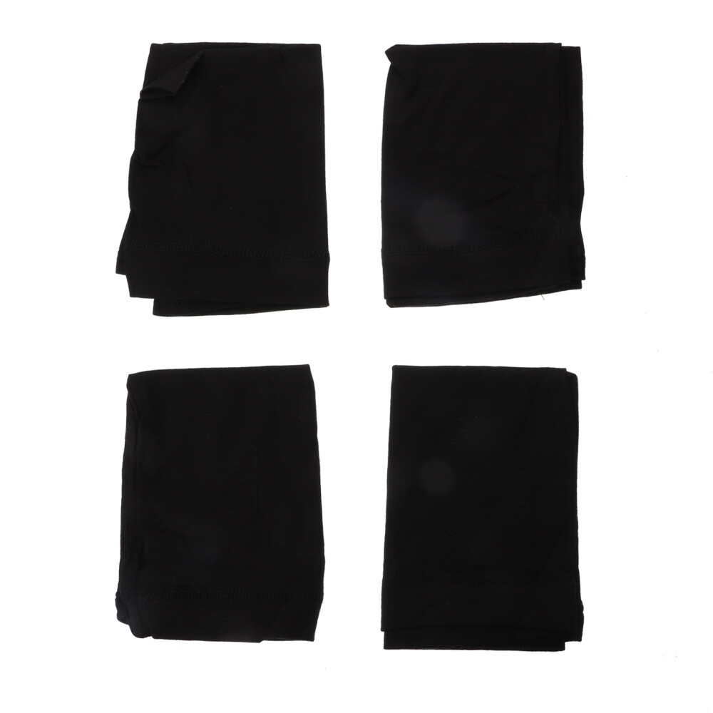 4PCS Headwrap Hat Tube Headbands Dreadlock Dreadlocks Headband Unisex Black