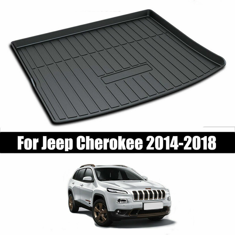 Rear Cargo Trunk Liner Tray Carpet Floor Mat Black for 2014-2023 Jeep Cherokee