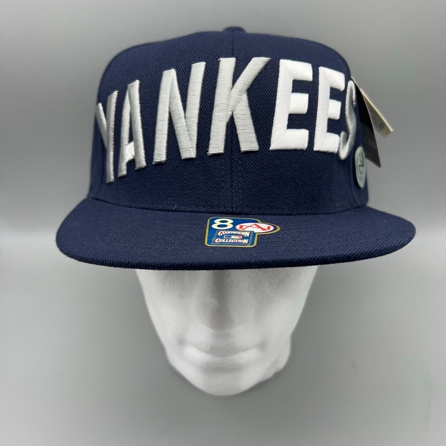 New York Yankees Hat Blue Fitted 8 Cap Cooperstown American Needle Wool Blend