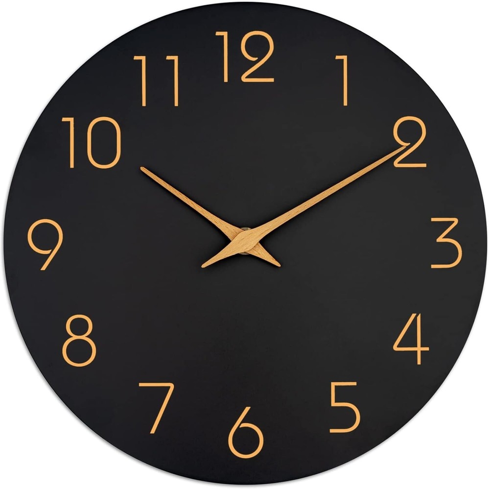 12 Inch Large Silent Quartz Wall Clock for Indoor Outdoor Use