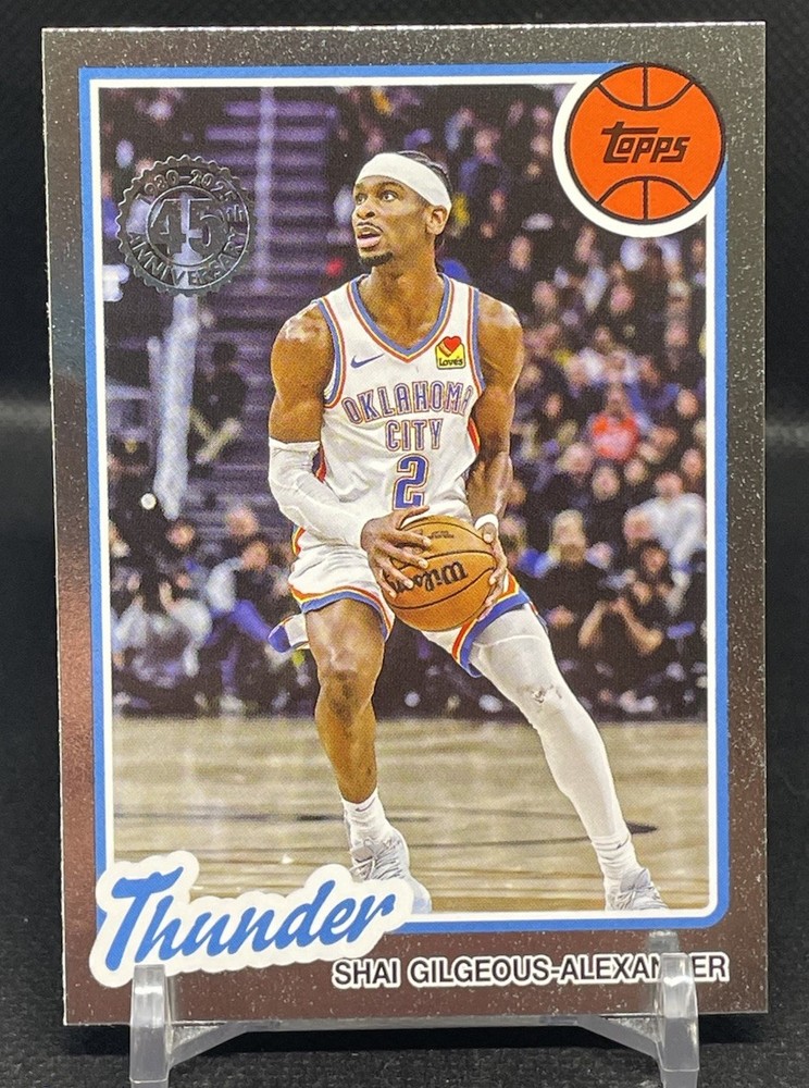 2025 Topps Basketball Shai Gilgeous-Alexander Silver Foil 45th Anniversary