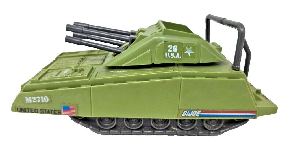 VINTAGE 1985 HASBRO GI JOE ARMADILLO MINI TANK VEHICLE 80S TOY 100% COMPLETE