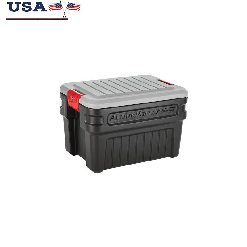 Heavy Duty 24 Gallon Lockable Waterproof Storage Bin Portable Tool Organizer