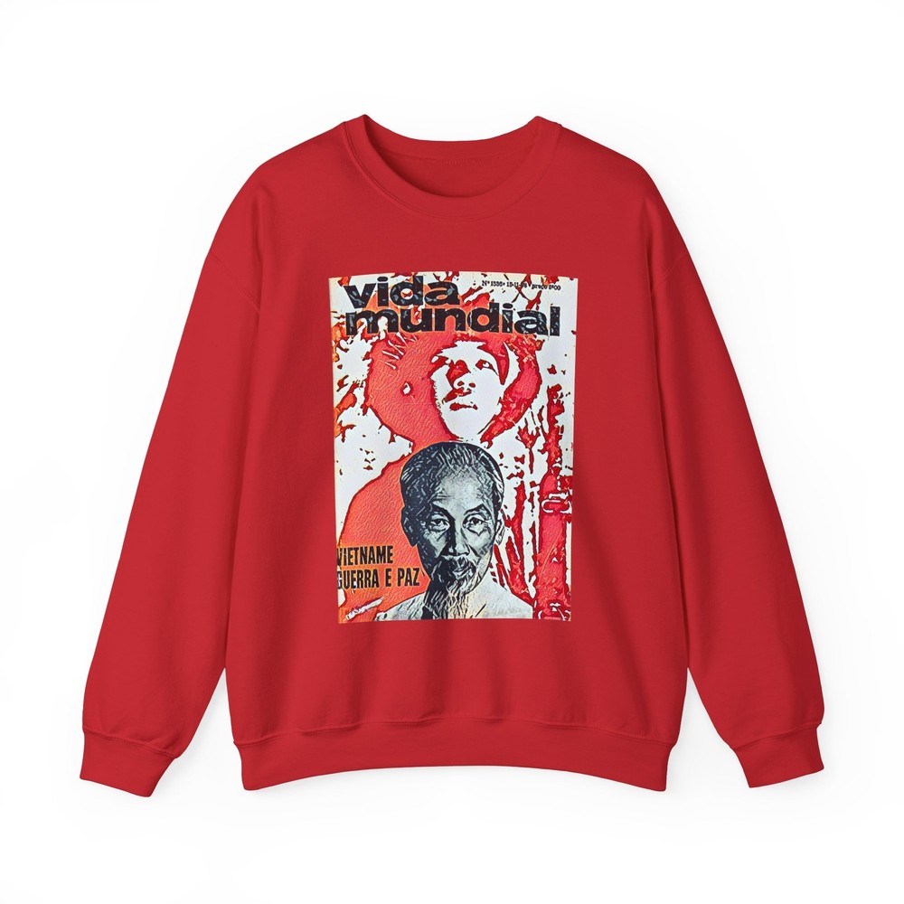 Vida Mundial Uncle Ho Graphic Print Art Unisex Heavy Blend™ Crewneck Sweatshirt